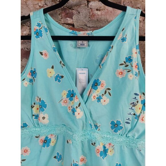 New Old Navy Maternity Tank Top Womens Sz M Sleeveless Shirt Blue C1 - Picture 2 of 3